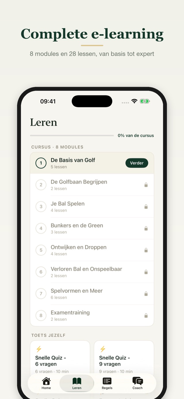 Complete e-learning: 8 modules en 28 lessen, van basis tot expert