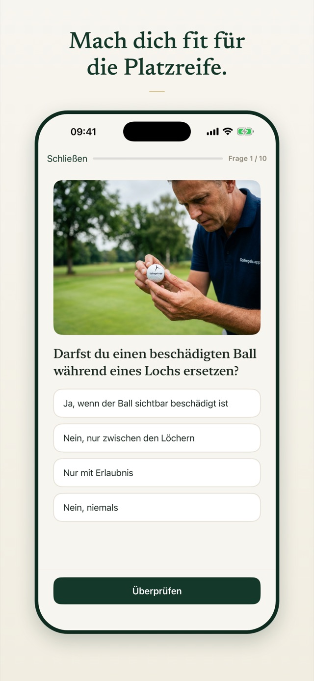 Mach dich fit für die Platzreife.