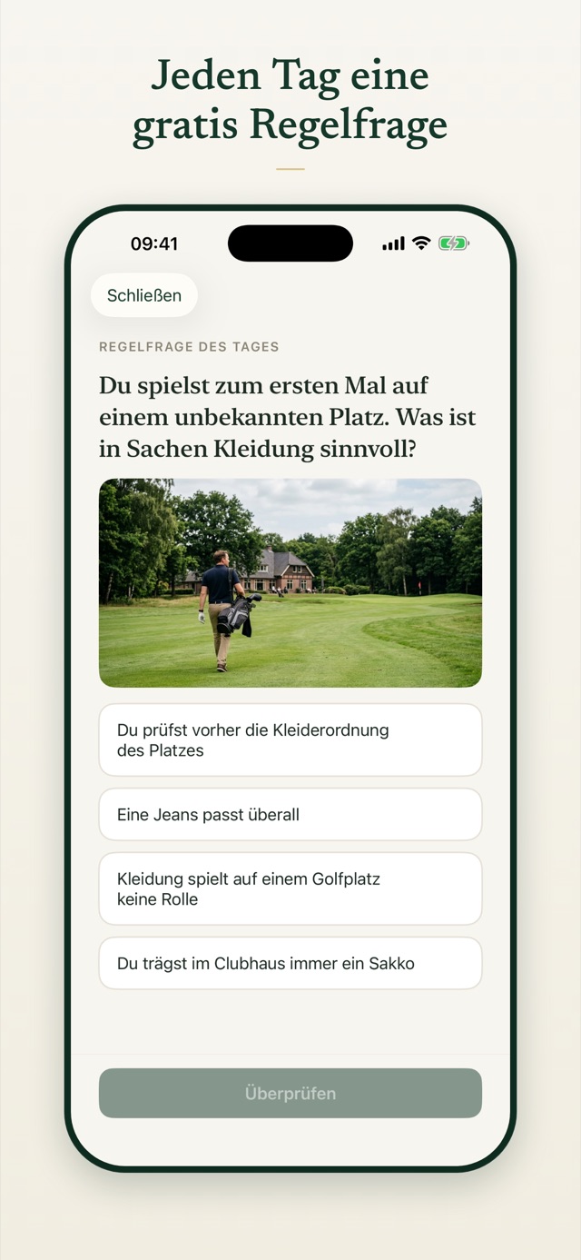 Jeden Tag eine gratis Regelfrage