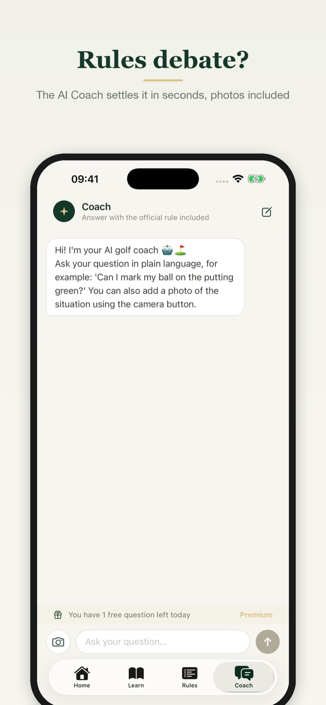 AI Coach entscheidet eine Regeldiskussion in Sekunden, auch per Foto