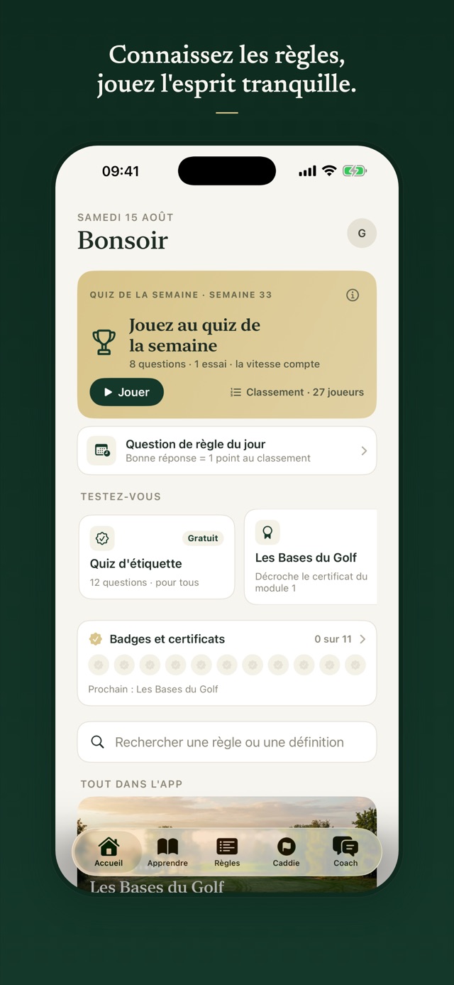 Connaissez les règles, jouez l'esprit tranquille.