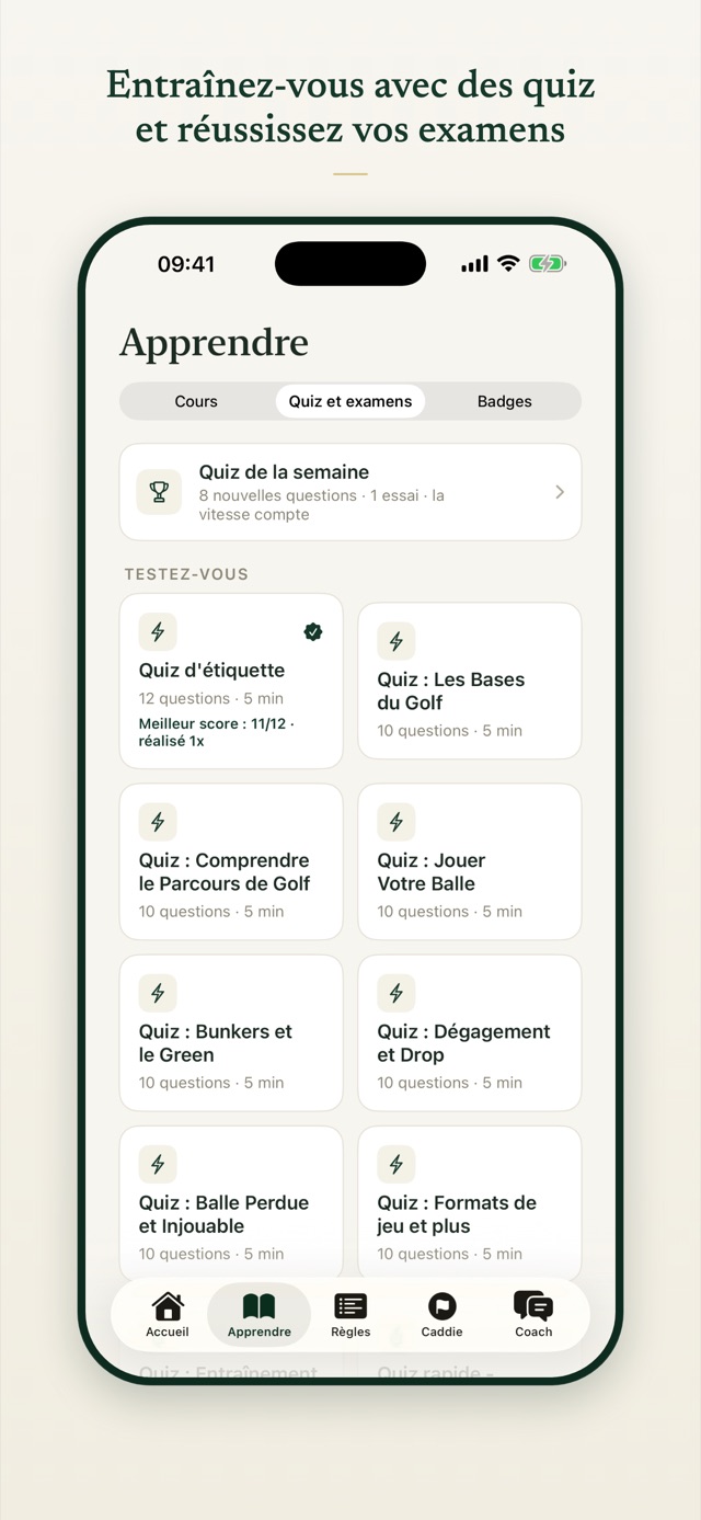 Entraînez-vous avec des quiz et réussissez vos examens