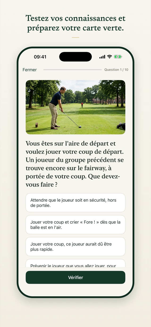 Testez vos connaissances et préparez votre carte verte.
