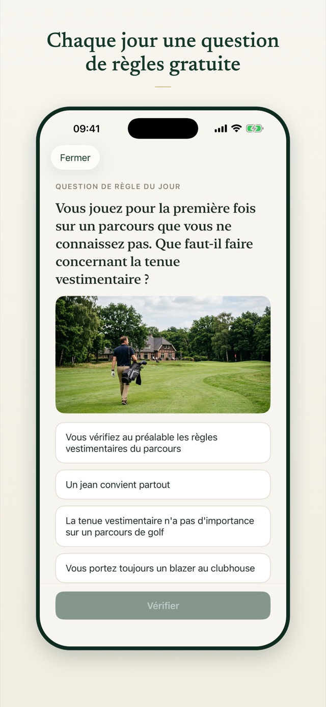 Chaque jour une question de règles gratuite