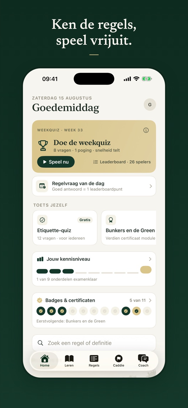 Ken de regels, speel vrijuit.