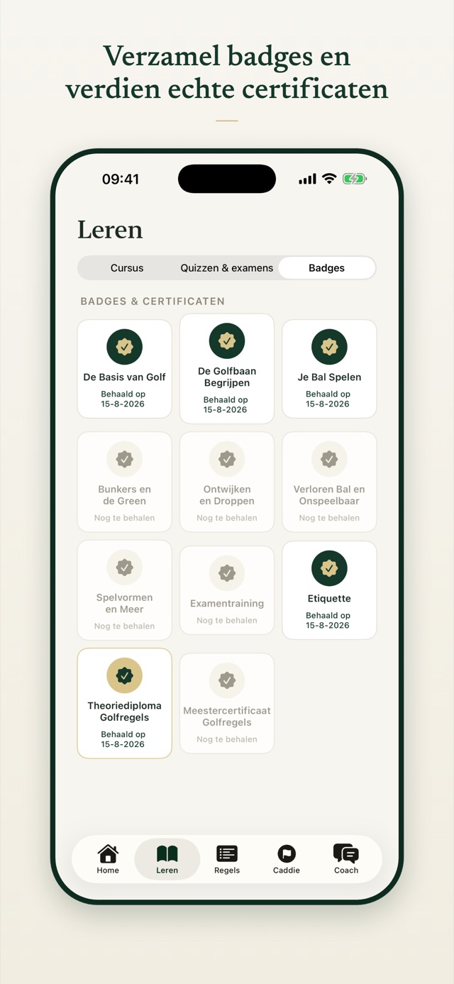 Verzamel badges en verdien echte certificaten