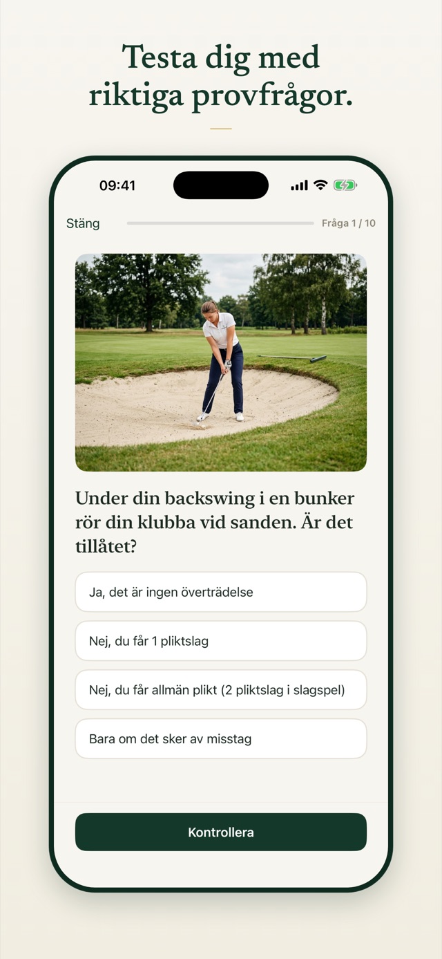Testa dig med riktiga provfrågor.