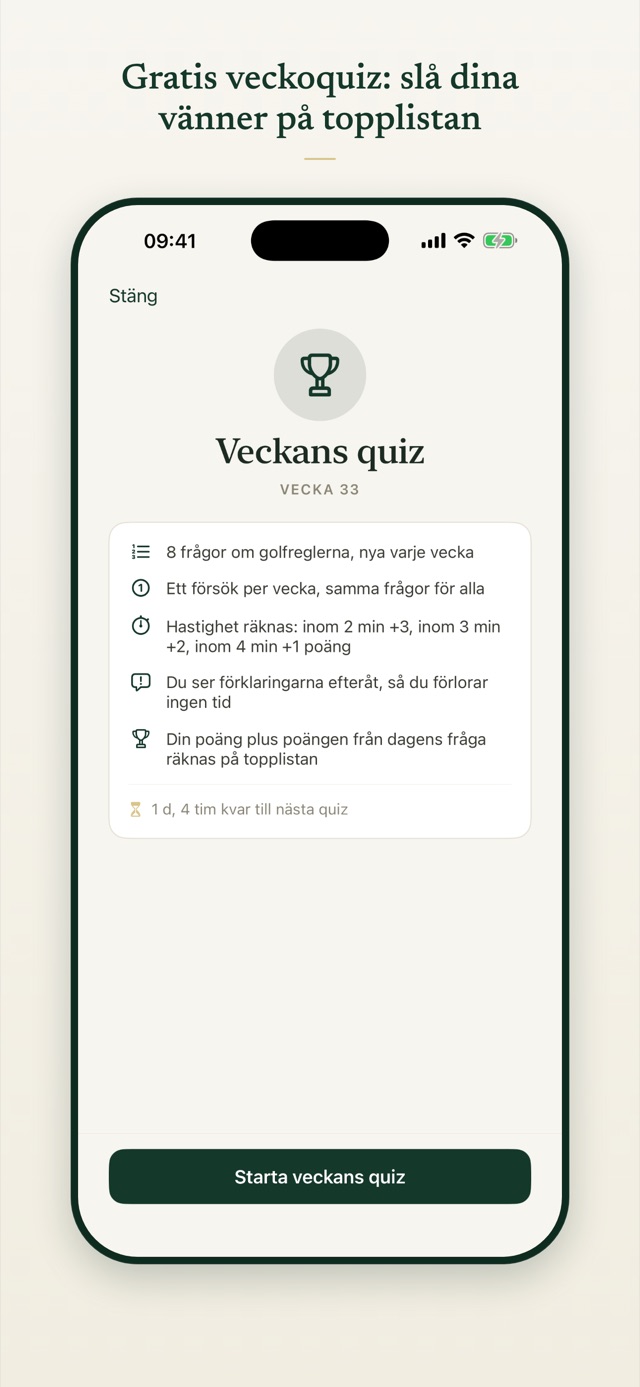 Gratis veckoquiz: slå dina vänner på topplistan