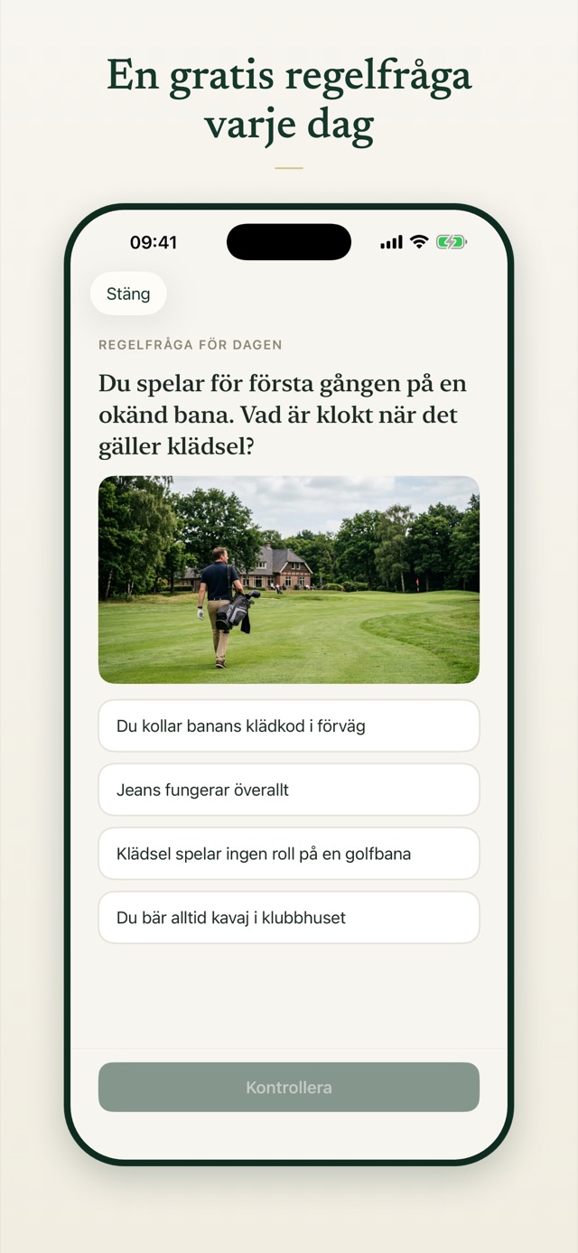 En gratis regelfråga varje dag